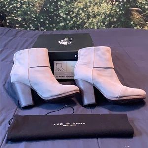 Rag & Bone Newbury grey leather sz8 booties